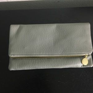 Beyond Baroque gray clutch purse